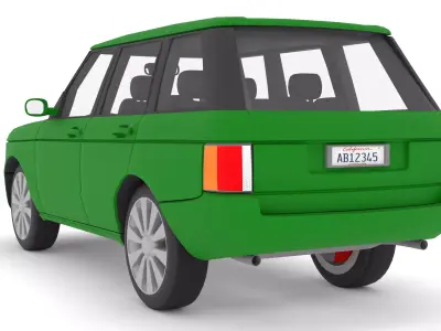 SUV-CAR Low-poly 3D model
