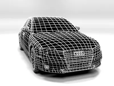 AUDI A4 2008 4D LOWPOLY Low-poly 3D model