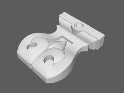 Central decor ornament for furniture 3D model 22