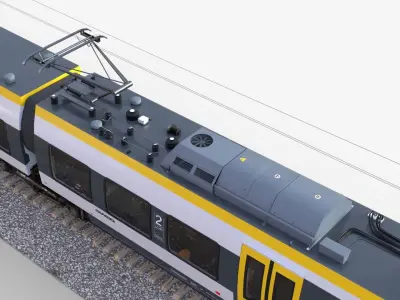 Bombardier TALENT Train sweg Rigged Animated 3D model