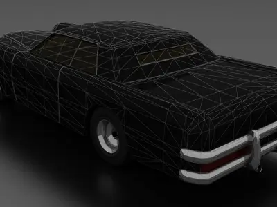 Evil car from The Car movie  Low-poly 3D model