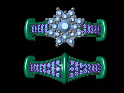 Fashion Twin Ring 3D print model