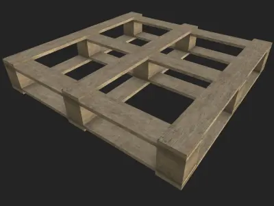 pallet wooden Low-poly 3D model