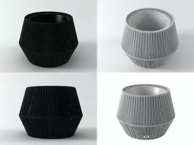 ZigZag planters 3D model