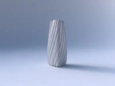 Vase triangle with twisted smooth ribbons    3D print model