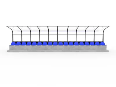 Soccer Bench 09 3D model