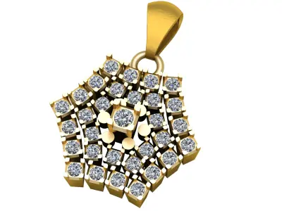 HIP HOP STYLISH DIAMOND PENDANT 3D PRINTABLE MODEL 3D print model