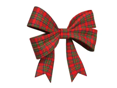 Christmas Bow Ribbon 85 Low-poly 3D model