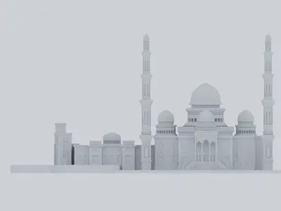 Hazrat Sultan Mosque 3D model