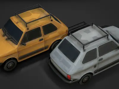Old Car 02 Low Poly Mobile Ready Low-poly 3D model