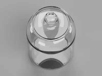 -Glass Jar- Low-poly 3D model