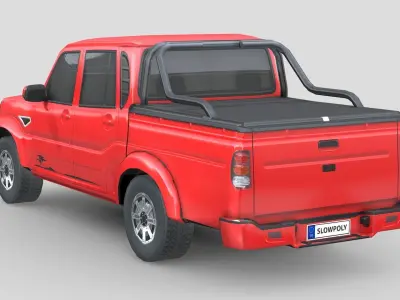 Mahindra PickUp Cab Karoo 2022 Low-poly 3D model