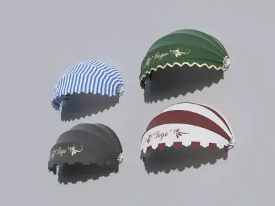 Sun protection awnings 3D model purchase