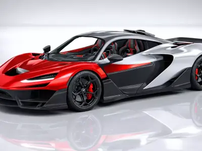 McLaren W1 2025 Futuristic High Performance Hypercar 3D model