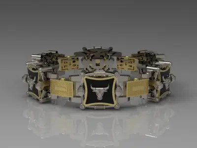 BRACELET BULL   SYMBOL  2021     N - 123 3D print model