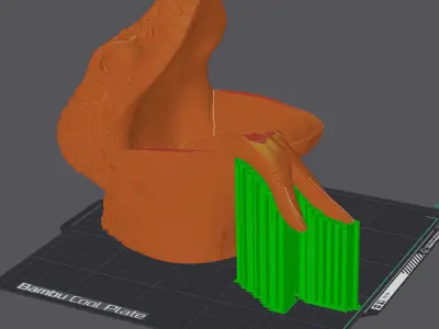 Snake Fantasy with Tongue  STL 3D Printing Model Thread Eater  3D print model