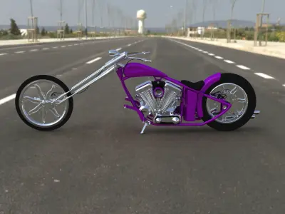 Custom American Chopper Bike 3D model