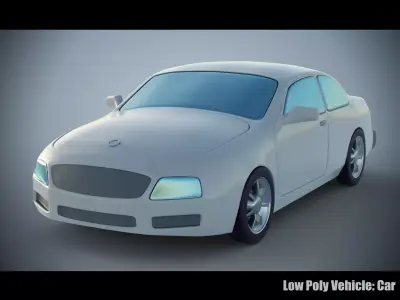 Low Poly Vehicle - Car Low-poly 3D model
