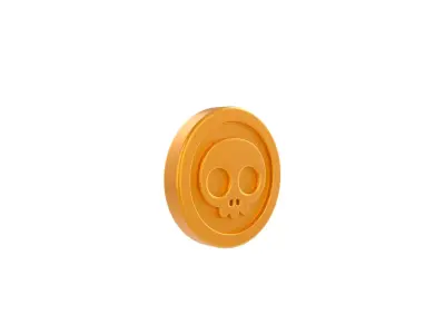 Print003 Coin Skull 3D print model