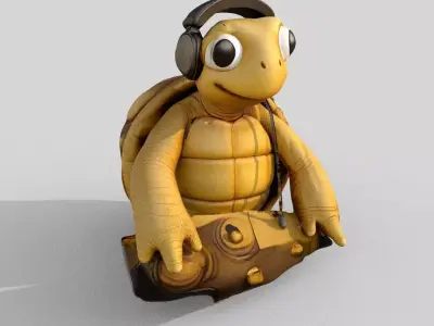 DJ Turtle 3D model