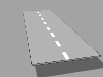 2D Road Surface Low-poly 3D model