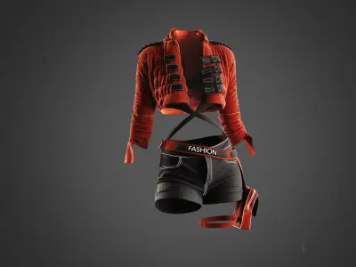 Girls outfit 6 Marvelous VOL 25 Low-poly 3D model