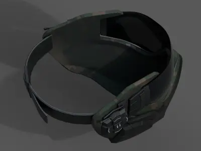 Scifi mask helmet futuristic technology space millitary  Low-poly 3D model