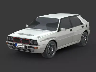 Lancia Delta Integrale 1992 Low-poly 3D model