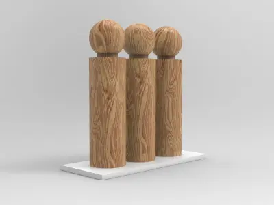 Pihyu Salt Shaker Low-poly 3D model