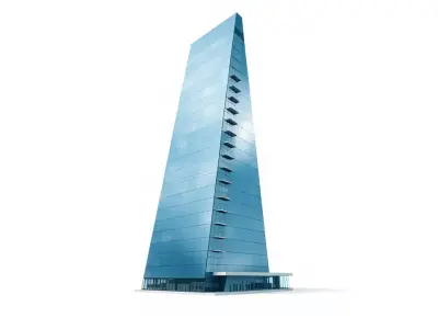 Blue Glass Skyscraper model pack Low-poly 3D model