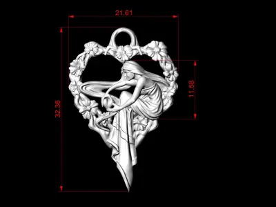 Love Pendant 3D print model purchase