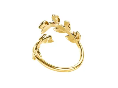 Olive Leaf Ring 3D print model
