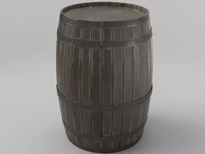 Barrel Low-poly 3D model