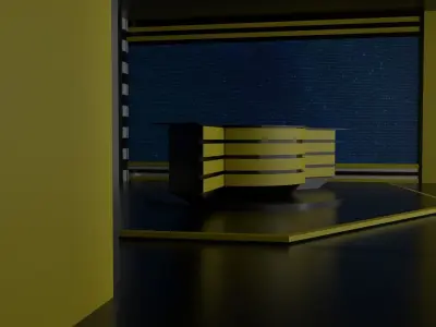 Tv Studio Low-poly 3D model