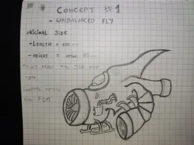 Concept art - Unbalanced Fly Free 3D print model