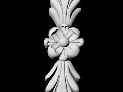 Central decor ornament for furniture 3D model 126