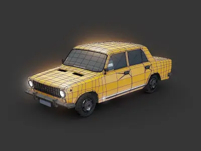 Lada 2101 Lowpoly Low-poly 3D model