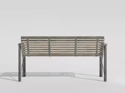 Realistic Park Bench - European Urban Asset Free low-poly 3D model