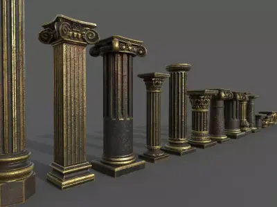 Classic columns   3D model