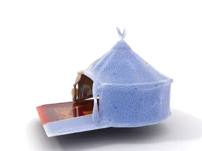 Nomadic Yurt Structure model pack Low-poly 3D model