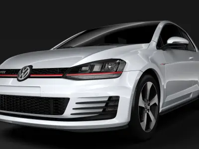 Volkswagen Golf 7 GTI 3D 2016 3D model