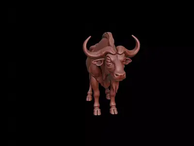 Buffalo Animal Sculpture 3D print model