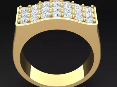 Luxury Men Rings Designs 6MR076 3D print model