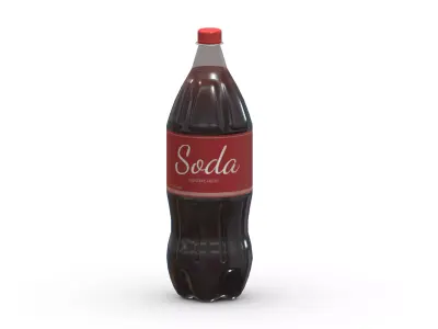 Supermarket Soda Drink Bottle 01 Low Poly PBR Realistic Low-poly 3D model