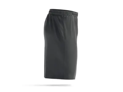 Black Sport Shorts - mens soccer short pants 3D model