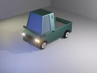 Cartoon Low Poly Car 03 Low-poly 3D model