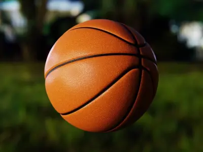 Procedural Realistic Basketball - Game and Print Ready 3D model