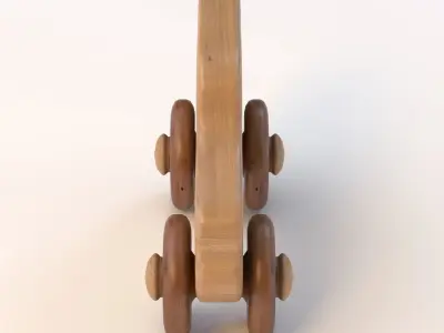 Kid Wooden Toy Car 3D model