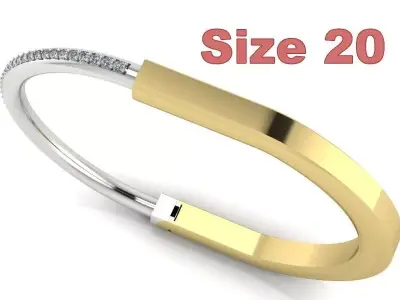 Lock Bracelet Size 20 3D print model