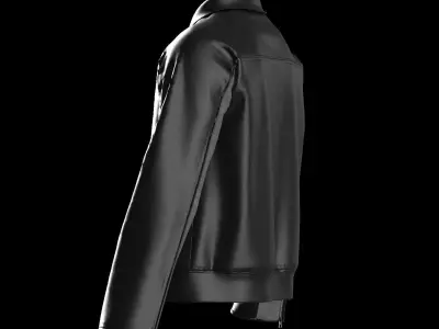 Male raglan leather jacket 3D model